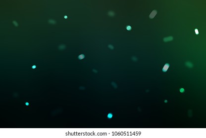 Dark Green vector template with ice snowflakes. Glitter abstract illustration with crystals of ice. New year design for your business advert.