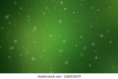 Dark Green vector template with ice snowflakes. Snow on blurred abstract background with gradient. The template can be used as a new year background. Dark Green vector template with ice snowflakes. Snow on blurred abstract background with gradient. The template can be used as a new year background.