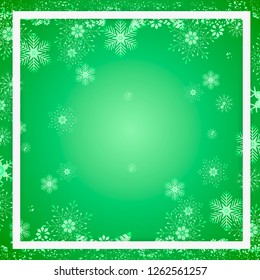 Dark Green vector template with ice snowflakes. Modern geometrical abstract illustration with crystals of ice.