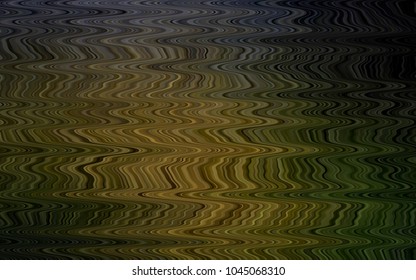 Dark Green vector template with lava shapes. Colorful abstract illustration with gradient lines. The elegant pattern for brand book.