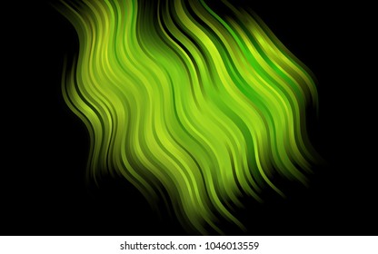 Dark Green vector template with lava shapes. A sample with blurred bubble shapes. A completely new marble design for your business.