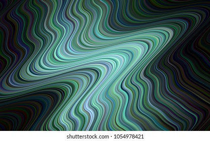 Dark Green vector template with lava shapes. Geometric illustration in memphis style with gradient.  Textured wave pattern for backgrounds.