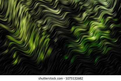 Dark Green vector template with lava shapes. Glitter abstract illustration with wry lines. The elegant pattern for brand book.