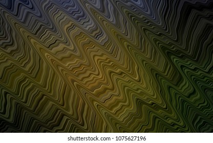 Dark Green vector template with lava shapes. Colorful abstract illustration with gradient lines. Brand-new design for your ads, poster, banner.