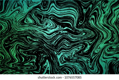 Dark Green vector template with lava shapes. Creative illustration in halftone marble style with gradient. A new texture for your  ad, booklets, leaflets.