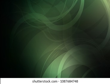Dark Green vector template with lava shapes. Shining crooked illustration in marble style. The best blurred design for your business.