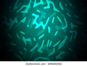 Dark Green vector template with lava shapes. A completely new color illustration in marble style. Textured wave pattern for backgrounds.