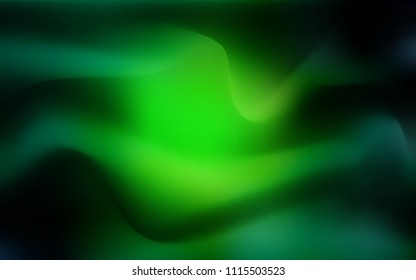 Dark Green vector template with lava shapes. Shining crooked illustration in marble style. A completely new memphis design for your business.