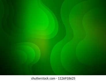 Dark Green vector template with lava shapes. Shining crooked illustration in marble style. The template for cell phone backgrounds.