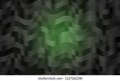 Dark Green vector template with lava shapes. A vague circumflex abstract illustration with gradient. The elegant pattern for brand book.
