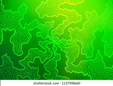 Dark Green vector template with lava shapes. Glitter abstract illustration with wry lines. The best blurred design for your business.