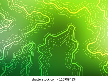 Dark Green vector template with lava shapes. Modern gradient abstract illustration with bandy lines. The template for cell phone backgrounds.