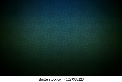 Dark Green vector template with lava shapes. A sample with blurred bubble shapes. Marble style for your business design.