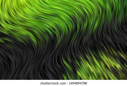 Dark Green vector template with lava shapes. Blurred geometric sample with gradient bubbles.  New composition for your brand book.