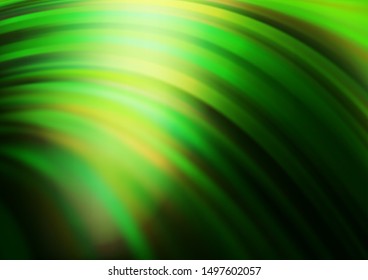 Dark Green vector template with lava shapes. Brand new colored illustration in marble style with gradient. Pattern for your business design.