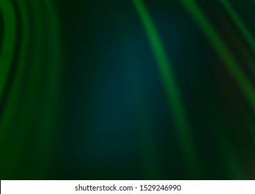 Dark Green vector template with lava shapes. A vague circumflex abstract illustration with gradient. Marble style for your business design.