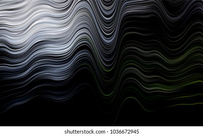 Dark Green vector template with lines, ovals. Blurred geometric sample with gradient bubbles.  A completely new marble design for your business.