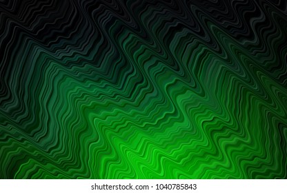 Dark Green vector template with lines, ovals. An elegant bright illustration with gradient. Marble design for your web site.