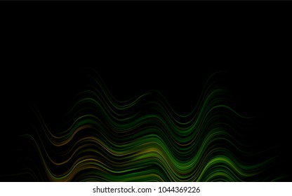 Dark Green vector template with lines, ovals. A completely new color illustration in marble style. The elegant pattern for brand book.