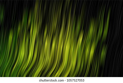Dark Green vector template with lines, ovals. Shining illustration, which consist of blurred lines, circles. Marble style for your business design.