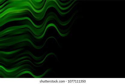 Dark Green vector template with lines, ovals. Geometric illustration in marble style with gradient.  The best blurred design for your business.