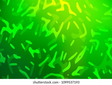 Dark Green vector template with lines, ovals. Colorful illustration in abstract marble style with gradient. Brand new design for your ads, poster, banner.