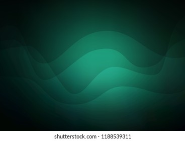 Dark Green vector template with lines, ovals. A completely new color illustration in marble style. A new texture for your  ad, booklets, leaflets.