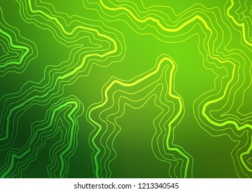 Dark Green vector template with lines, ovals. Colorful abstract illustration with gradient lines. A completely new marble design for your business.