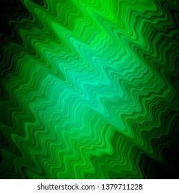 Dark Green vector template with lines. Abstract gradient illustration with wry lines. Best design for your ad, poster, banner.