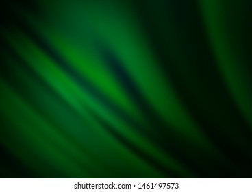Dark Green vector template with lines, ovals. An elegant bright illustration with gradient. The template for cell phone backgrounds.