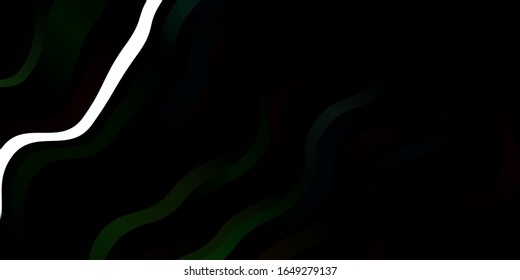 Dark Green vector template with lines. Illustration in halftone style with gradient curves. Template for cellphones.