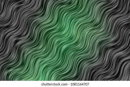 Dark Green vector template with liquid shapes. Glitter abstract illustration with wry lines. New composition for your brand book.