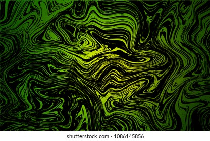 Dark Green vector template with liquid shapes. Creative geometric illustration in marble style with gradient. Marble style for your business design.