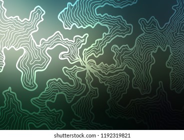 Dark Green vector template with liquid shapes. Blurred geometric sample with gradient bubbles.  A completely new template for your business design.