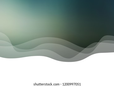 Dark Green vector template with liquid shapes. Geometric illustration in marble style with gradient.  Marble style for your business design.