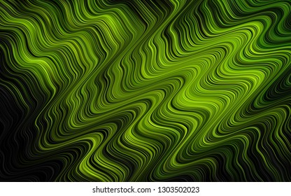 Dark Green vector template with liquid shapes. Blurred geometric sample with gradient bubbles.  The best blurred design for your business.