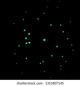 Dark Green vector template with neon stars. Shining colorful illustration with small and big stars. Pattern for websites, landing pages.