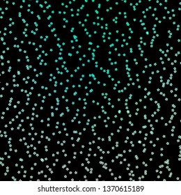 Dark Green vector template with neon stars. Shining colorful illustration with small and big stars. Theme for cell phones.