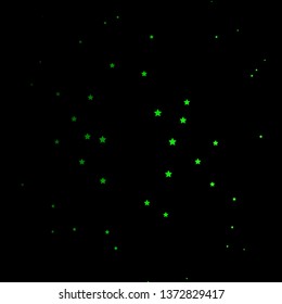 Dark Green vector template with neon stars. Colorful illustration with abstract gradient stars. Theme for cell phones.