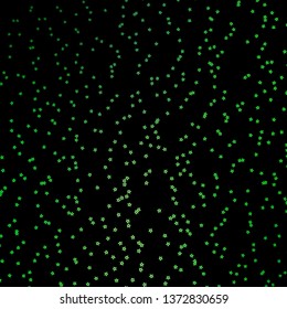 Dark Green vector template with neon stars. Modern geometric abstract illustration with stars. Pattern for new year ad, booklets.