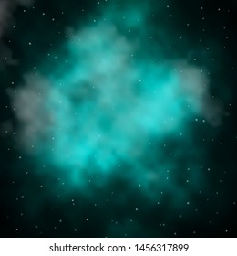 Dark Green vector template with neon stars. Shining colorful illustration with small and big stars. Pattern for wrapping gifts.