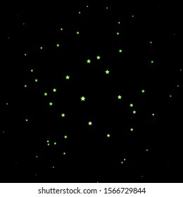Dark Green vector template with neon stars. Shining colorful illustration with small and big stars. Best design for your ad, poster, banner.