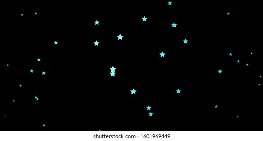 Dark Green vector template with neon stars. Colorful illustration with abstract gradient stars. Pattern for websites, landing pages.
