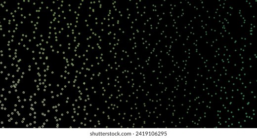 Dark Green vector template with neon stars. Colorful illustration with abstract gradient stars. Pattern for wrapping gifts.