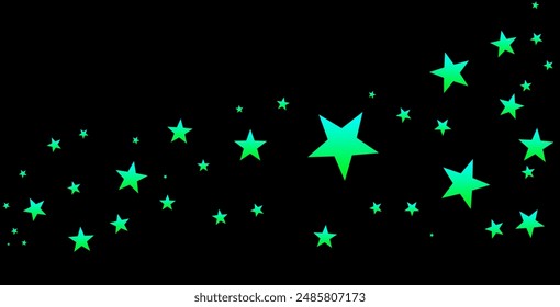 Dunkelgrüne Vektorgrafik Vorlage mit Neonstern. Unschärfe dekoratives Design in schlichtem Stil mit Sternen. Muster für Websites, Zielseiten.