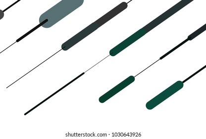 Dark Green vector template with repeated sticks. Modern geometrical abstract illustration with staves. The pattern can be used for websites.