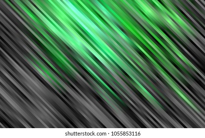 Dark Green vector template with repeated sticks. Lines on blurred abstract background with gradient. The pattern can be used as ads, poster, banner for commercial.