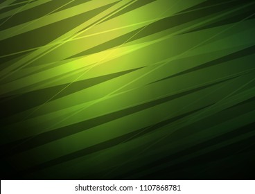 Dark Green vector template with repeated sticks. Shining colored illustration with narrow lines. The template can be used as a background.