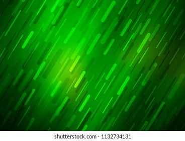 Dark Green vector template with repeated sticks. Modern geometrical abstract illustration with staves. The pattern can be used for busines ad, booklets, leaflets