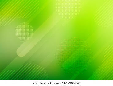 Dark Green vector template with repeated sticks, circles. Decorative shining illustration with lines, dots on abstract template. The pattern can be used for websites.